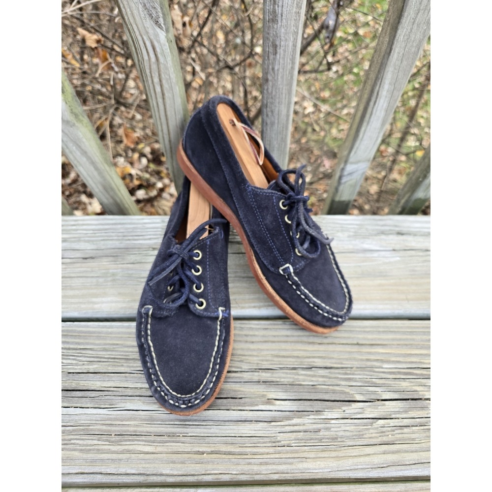 Rancourt & Co X Taylor Stitch Collab USA Handmade Suede Boat Shoes Men's Sz 6D
